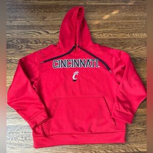 UNIVERSITY OF CINCINNATI BEARCATS EMBROIDERED RED THICK HOODIE